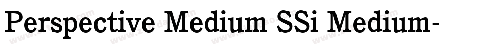Perspective Medium SSi Medium字体转换